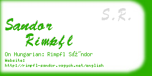sandor rimpfl business card